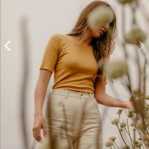 mollusk hemp rib tee womens M